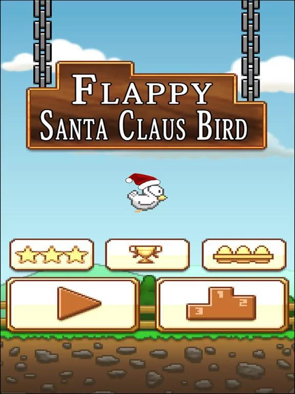 Изображение игры: Flappy Santa Claus Bird - Impossible Xmas flying adventure!