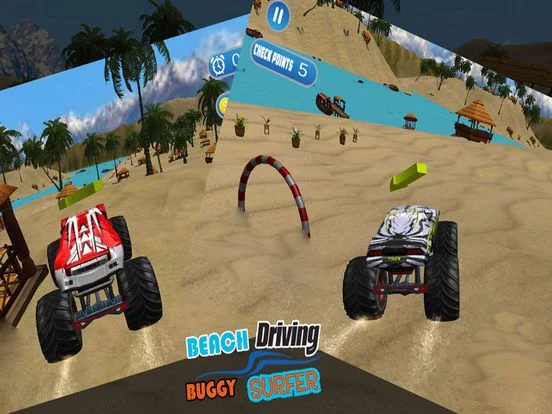 Изображение игры: Beach Driving Buggy Water Surfer: Simulation