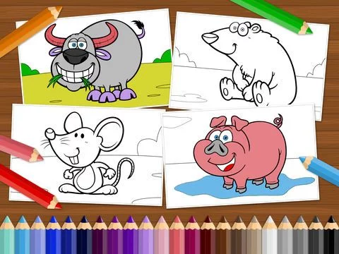 Изображение игры: Funny Animals - Coloring Book for Little Boys, Little Girls and Kids