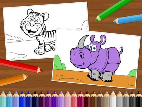 Изображение игры: Funny Animals - Coloring Book for Little Boys, Little Girls and Kids