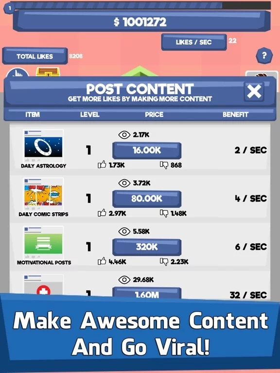 Изображение игры: Social Tycoon - Idle Clicker