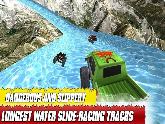 Изображение игры: water slide monster truck Race