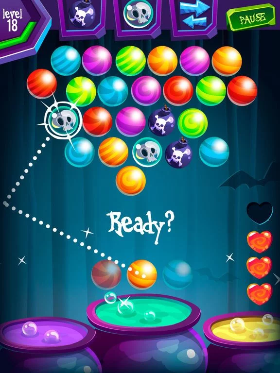 Изображение игры: Halloween Shooter Ball - Ghost Bubble Sweety