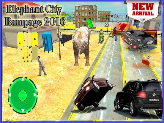 Изображение игры: Elephant Run Simulator 2016 – Non Stop City Rampage & Crashing Defense against Hunters and Bulls