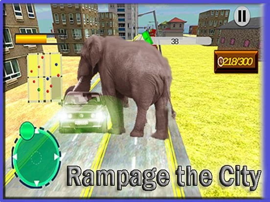 Изображение игры: Elephant Run Simulator 2016 – Non Stop City Rampage & Crashing Defense against Hunters and Bulls