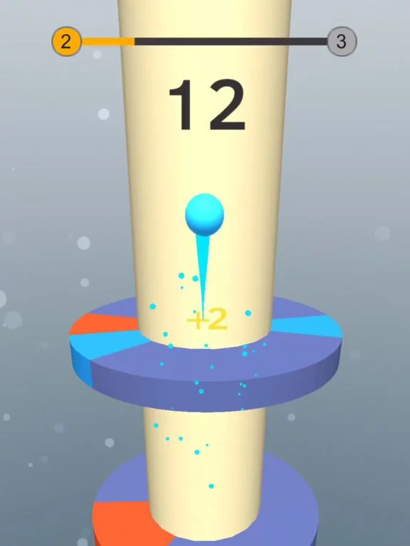 Изображение игры: Bouncy Paint-spin helix tower