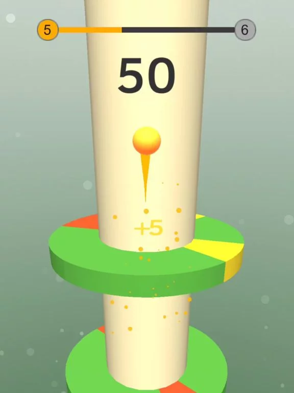 Изображение игры: Bouncy Paint-spin helix tower