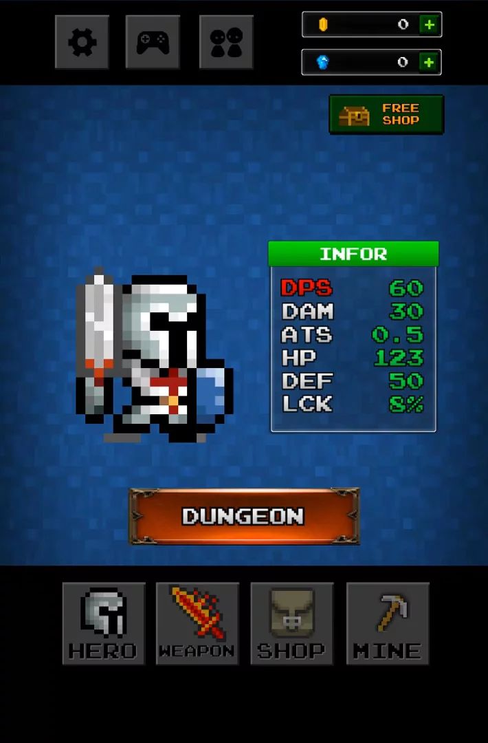 Изображение игры: Dungeon X Pixel Hero