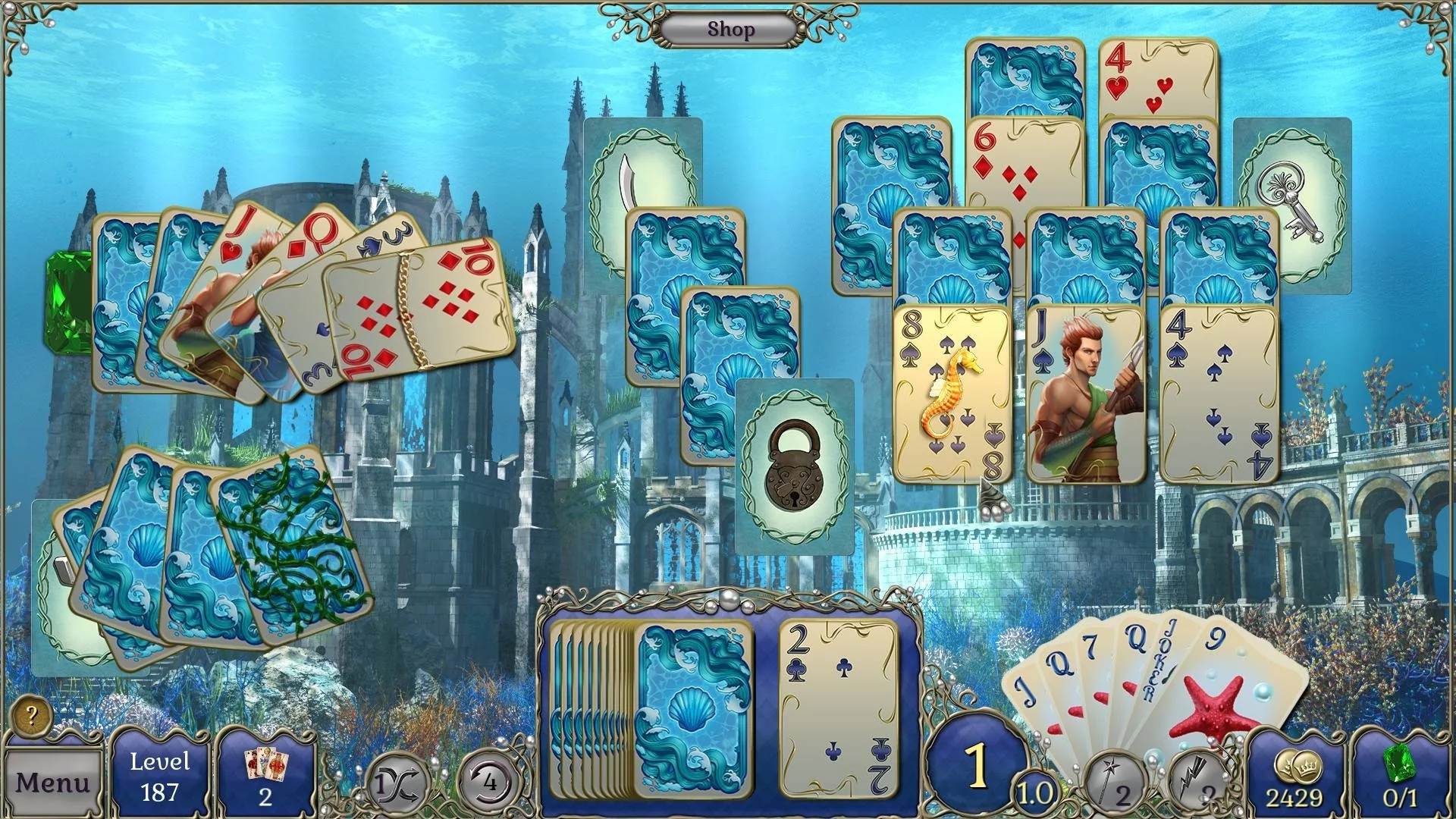 Изображение игры: Jewel Match Atlantis Solitaire - Collector's Edition