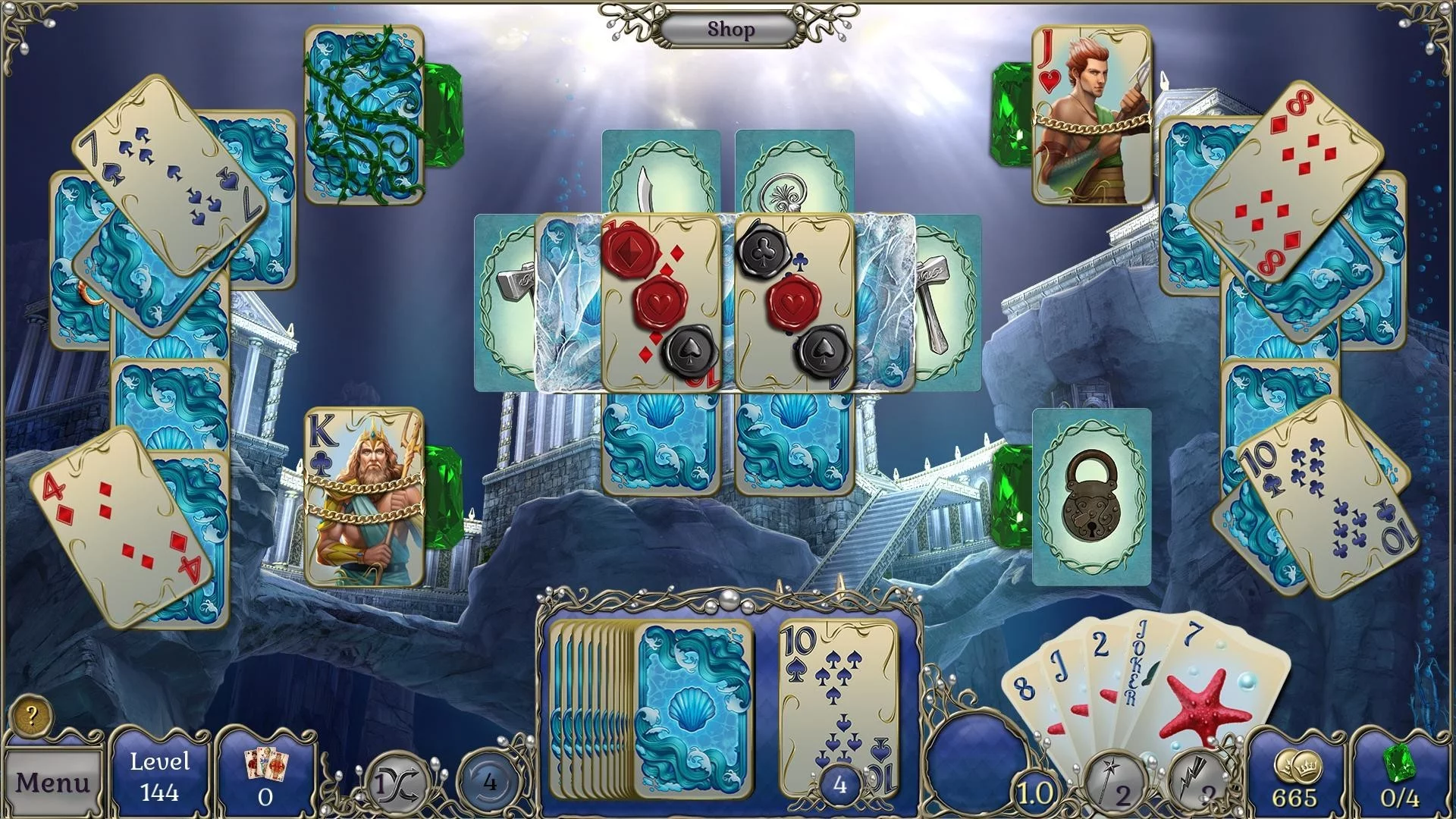 Изображение игры: Jewel Match Atlantis Solitaire - Collector's Edition