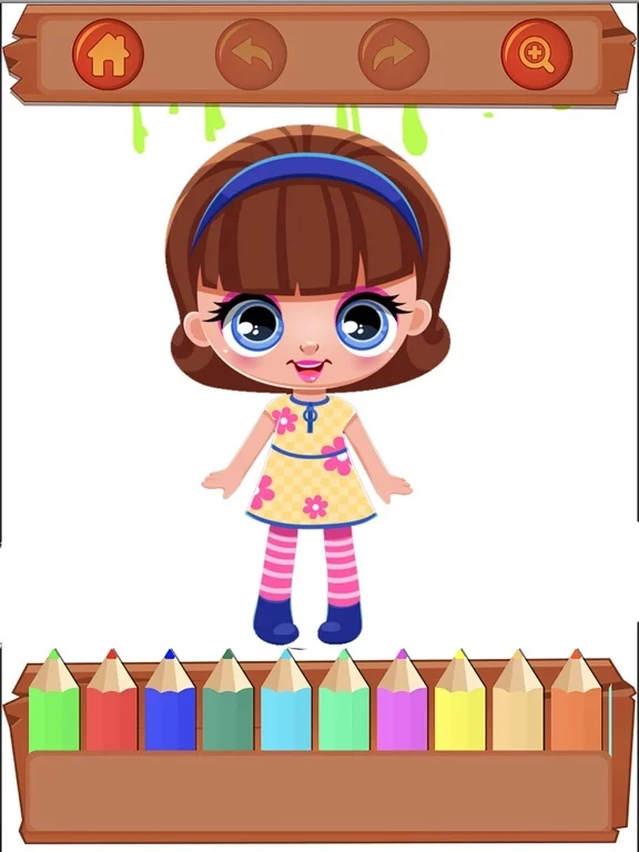 Изображение игры: Dolls Coloring Book