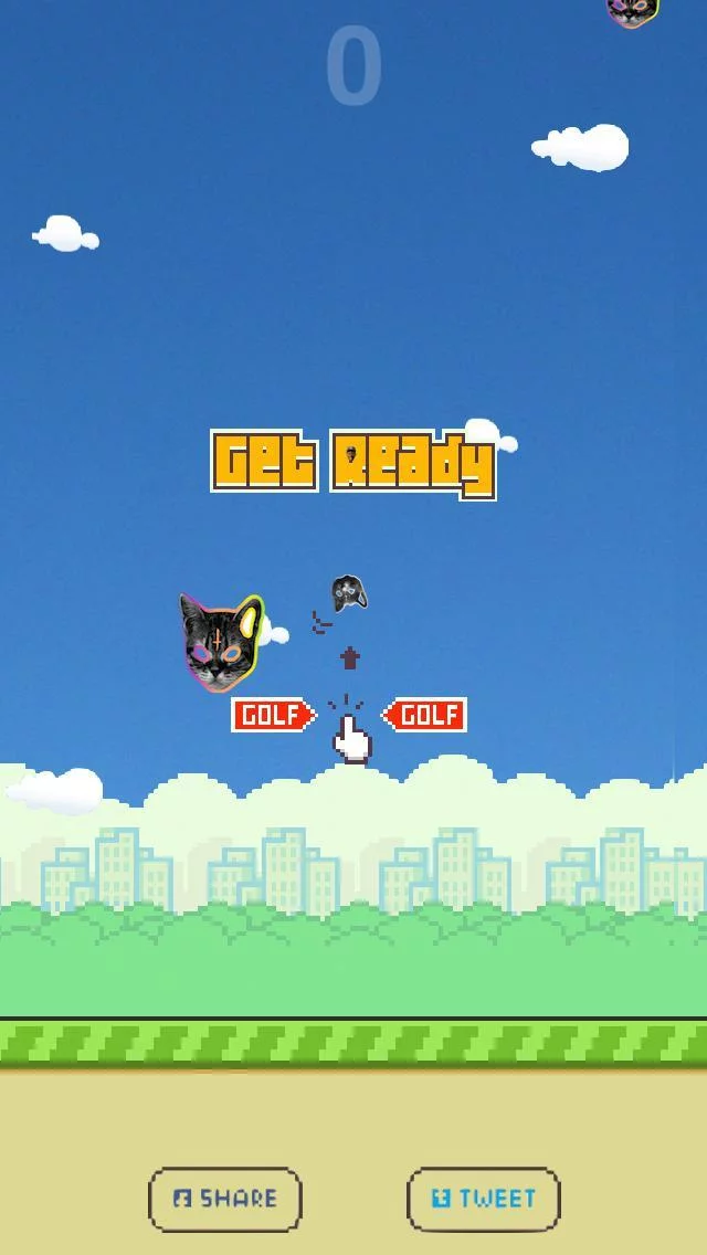 Изображение игры: Flying Tron Cat