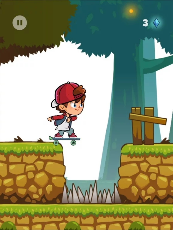 Изображение игры: Ben SkateBoy: Forest Hero Run