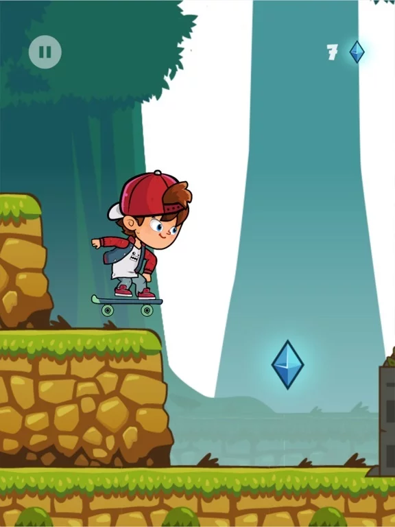 Изображение игры: Ben SkateBoy: Forest Hero Run