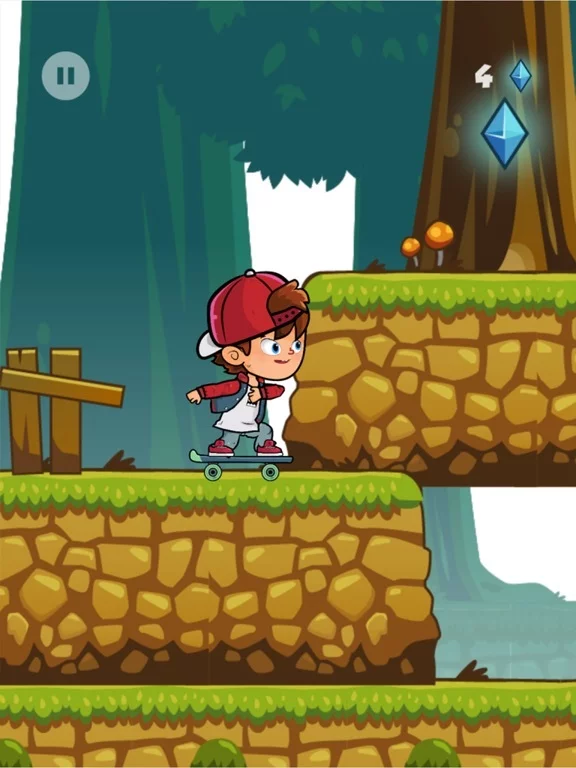 Изображение игры: Ben SkateBoy: Forest Hero Run