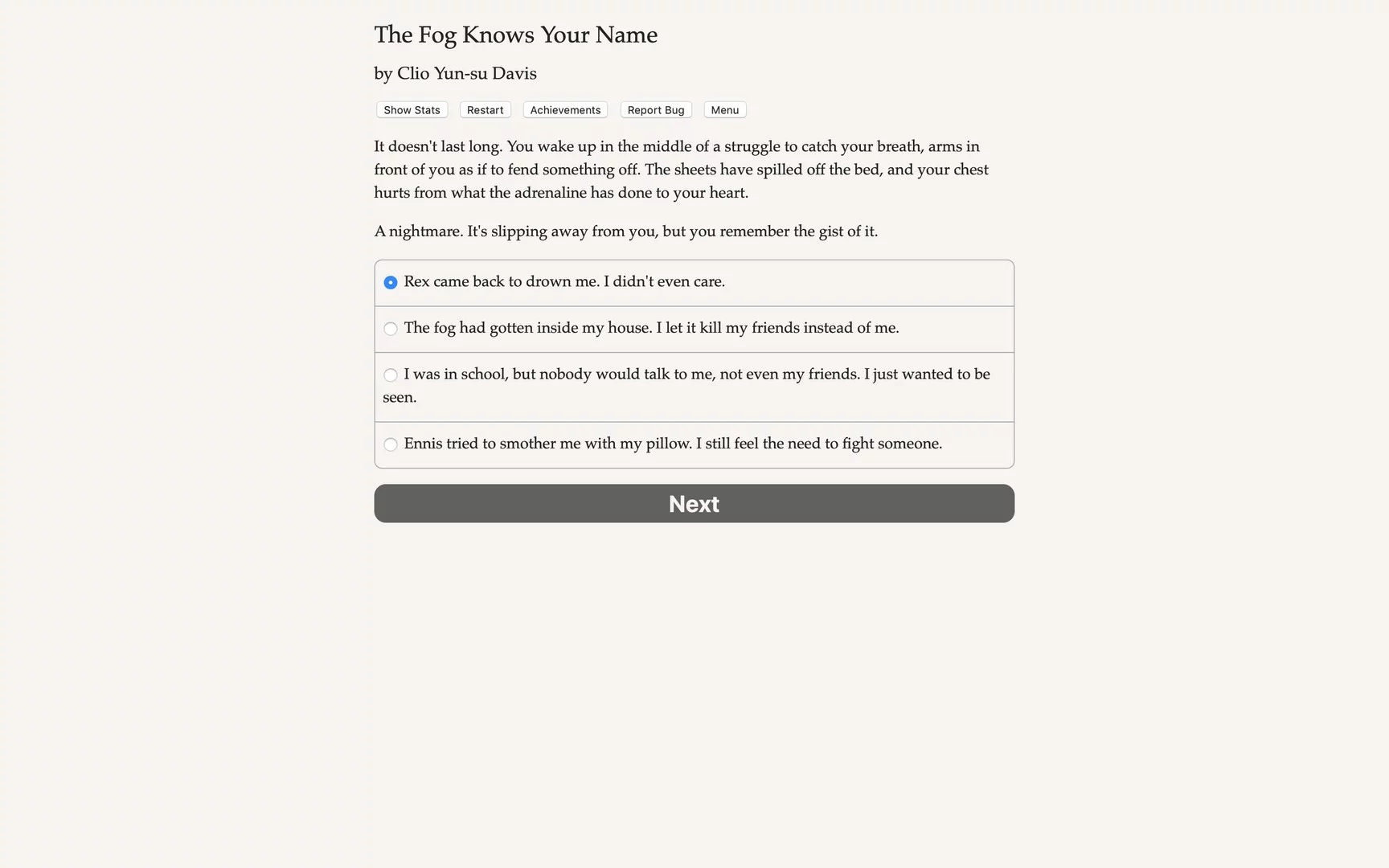 Изображение игры: The Fog Knows Your Name