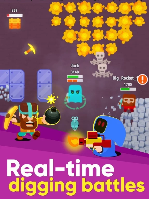 Изображение игры: Dig Bombers: Battle Royale