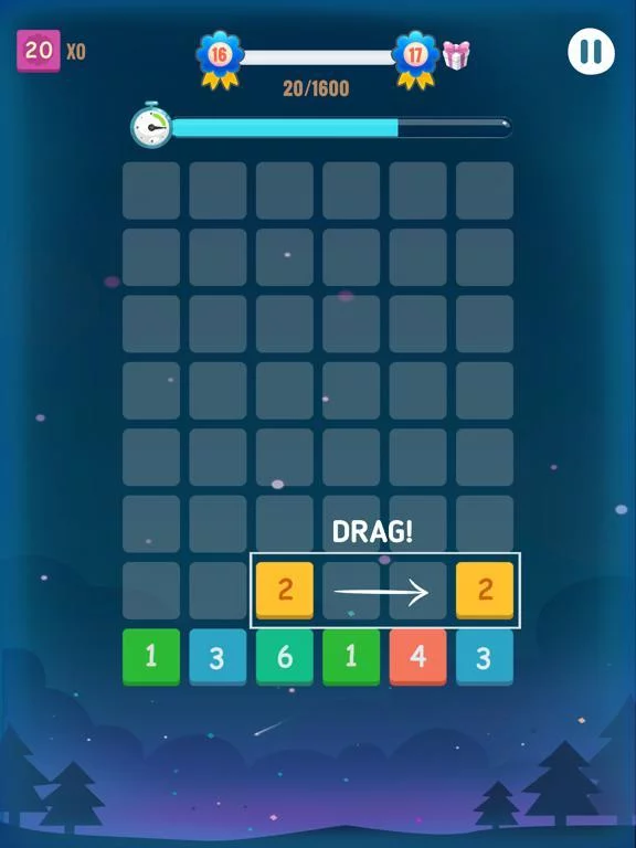 Изображение игры: Drag Number and Merge