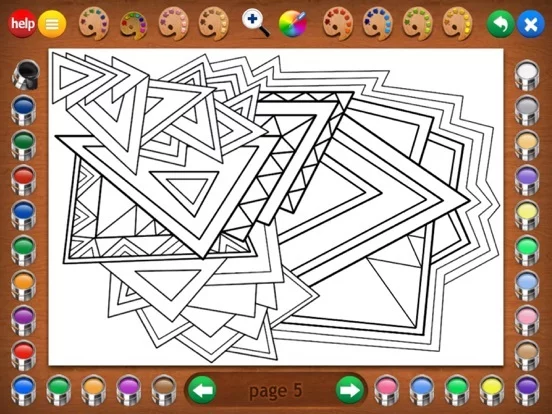 Изображение игры: Geometric Designs Coloring