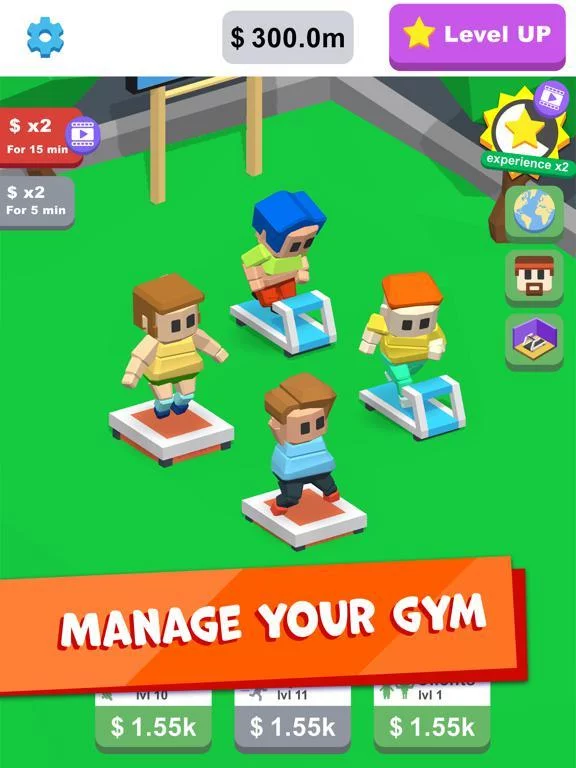 Изображение игры: Idle Gym City - fitness tycoon