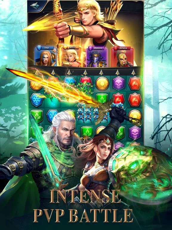 Изображение игры: MythWars & Puzzles：RPG Match 3