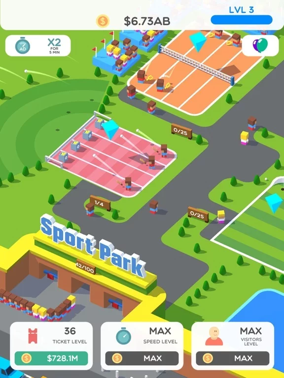 Изображение игры: Idle Sport Park Tycoon