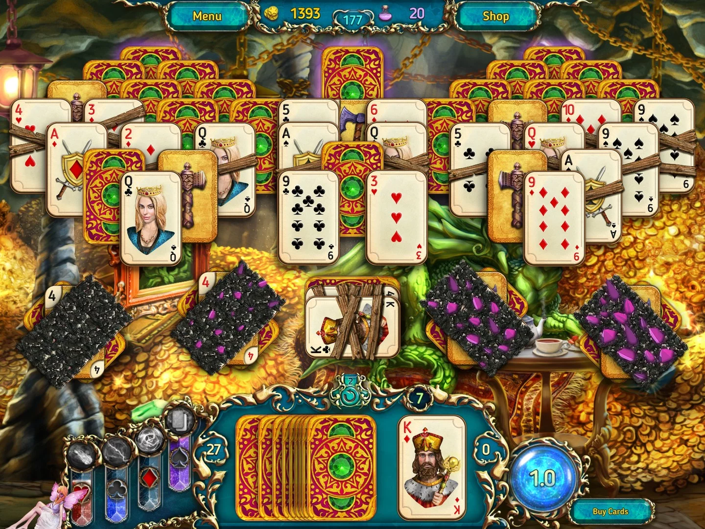 Изображение игры: Dreamland Solitaire: Dragon's Fury
