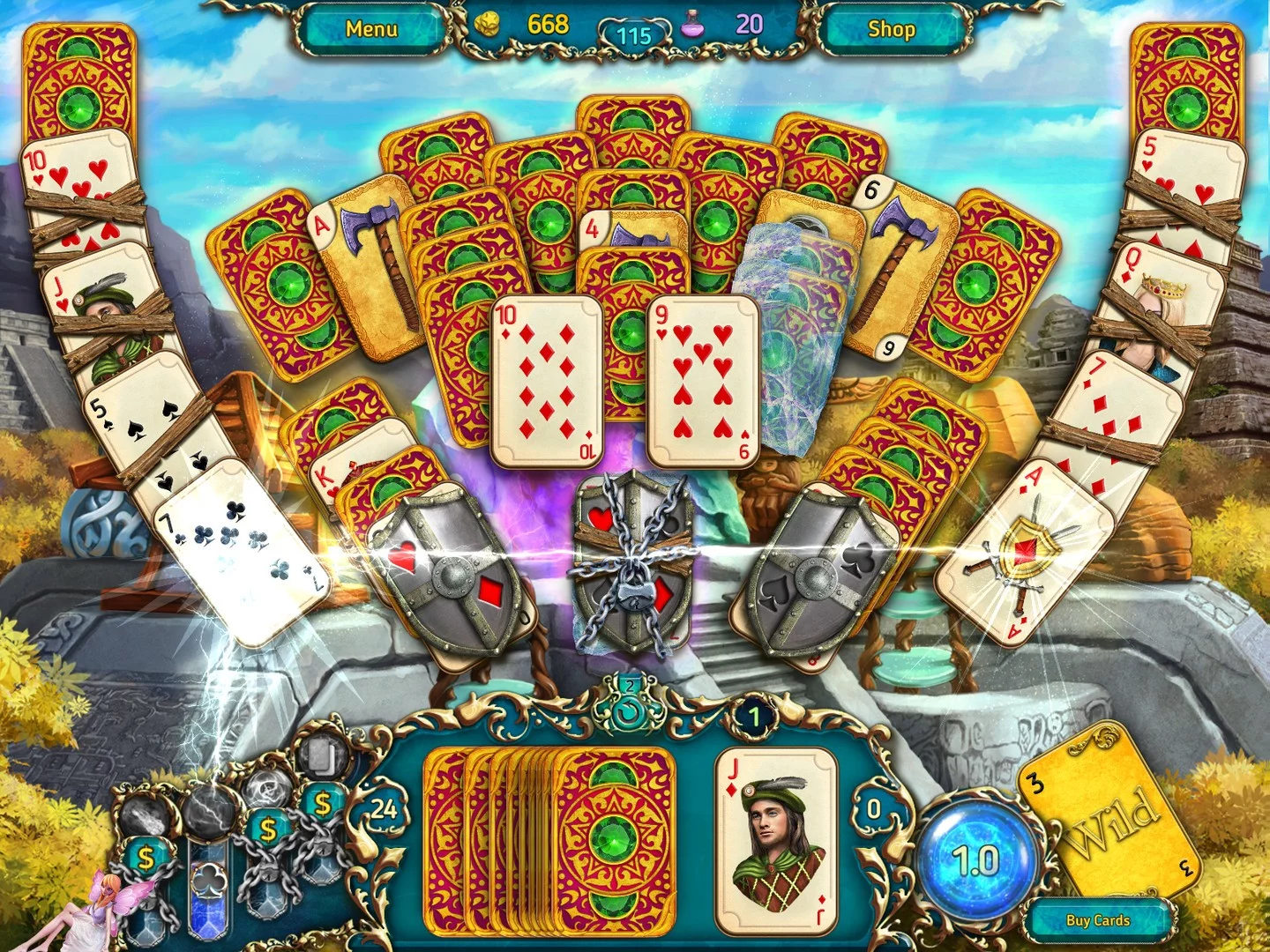 Изображение игры: Dreamland Solitaire: Dragon's Fury