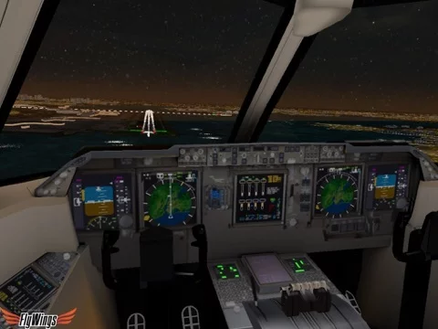 Изображение игры: Flight Simuator New York FlyWings Night Fly 2015