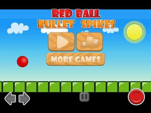 Изображение игры: A Red Ball Bullet Escape! - Avoid Bouncing Spikes