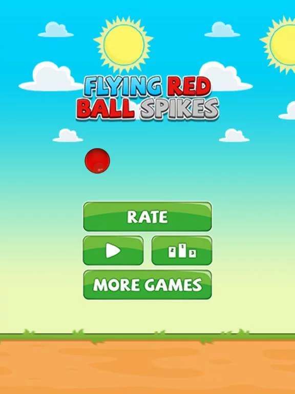 Изображение игры: Flappy Red Ball - Tiny Flying