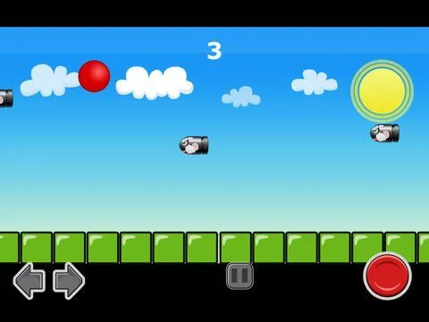 Изображение игры: A Red Ball Bullet Escape! - Avoid Bouncing Spikes