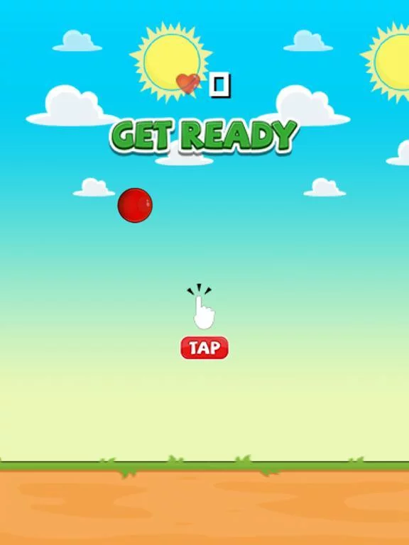 Изображение игры: Flappy Red Ball - Tiny Flying