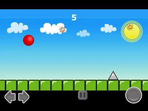 Изображение игры: A Red Ball Bullet Escape! - Avoid Bouncing Spikes