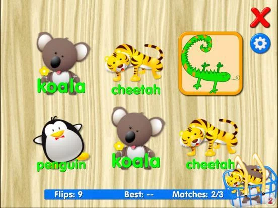 Изображение игры: Animals matching memory game for kids