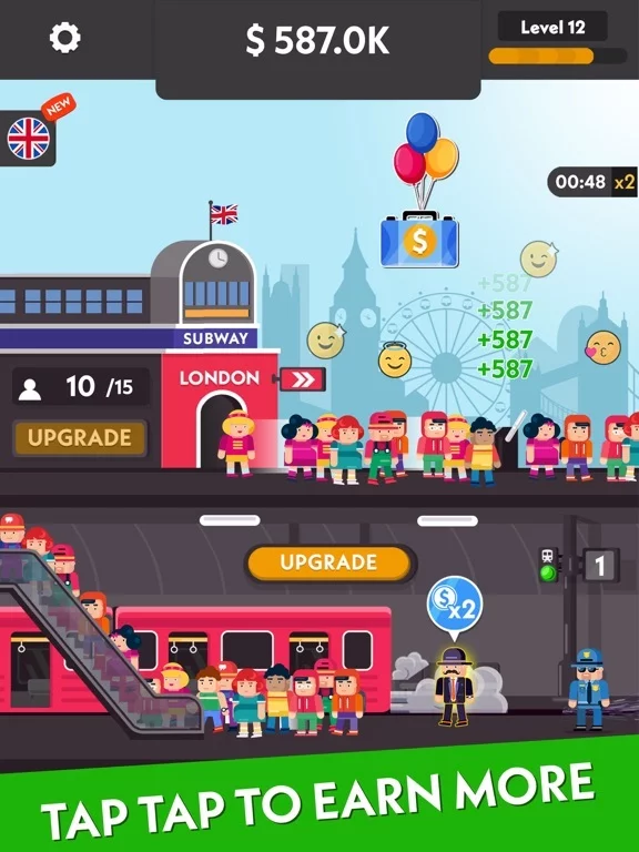 Изображение игры: Idle Subway Tycoon