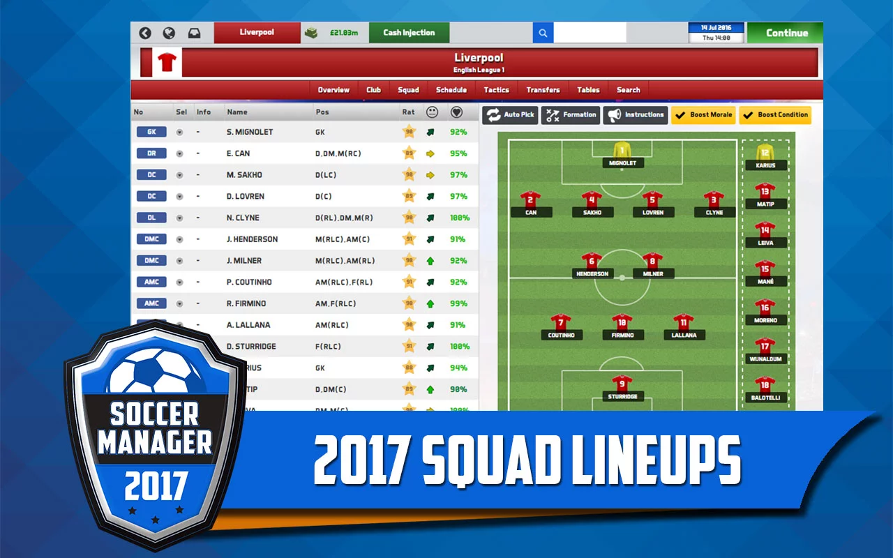Изображение игры: Soccer Manager 2017