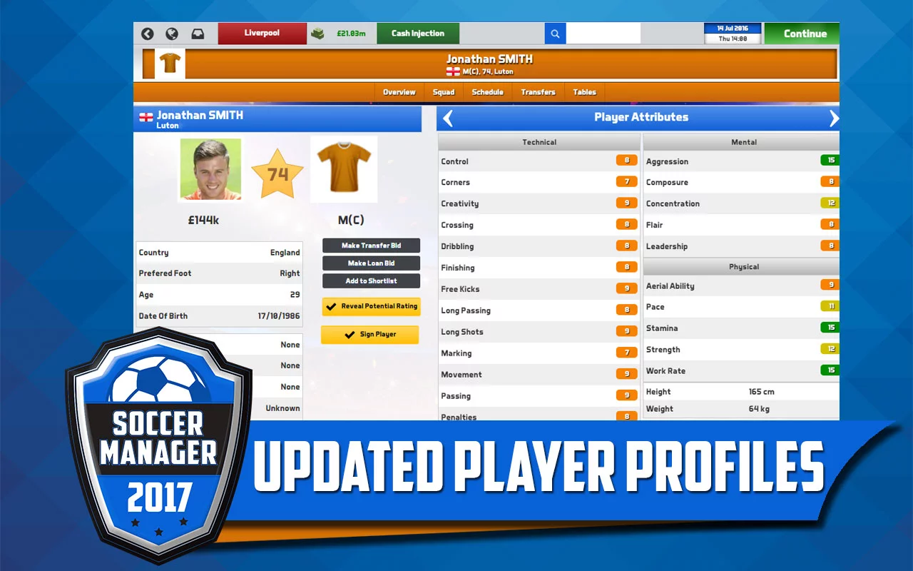 Изображение игры: Soccer Manager 2017