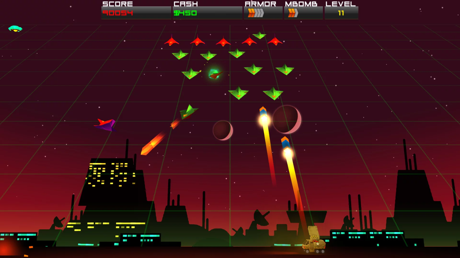 Изображение игры: Cosmic Rocket Defender
