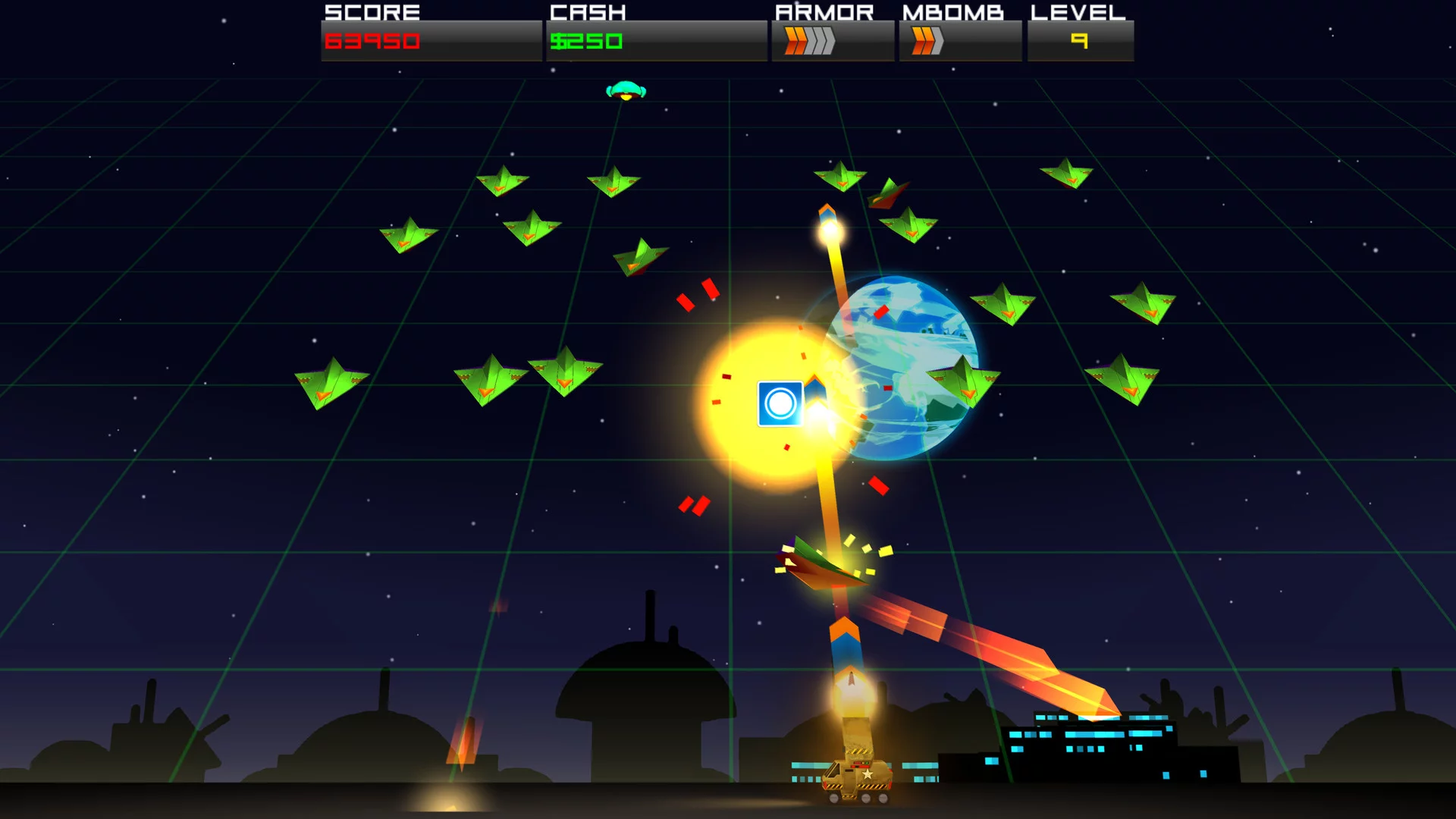 Изображение игры: Cosmic Rocket Defender