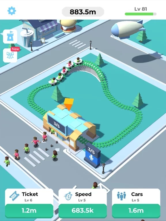 Изображение игры: Idle Roller Coaster