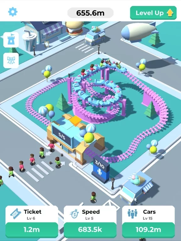 Изображение игры: Idle Roller Coaster