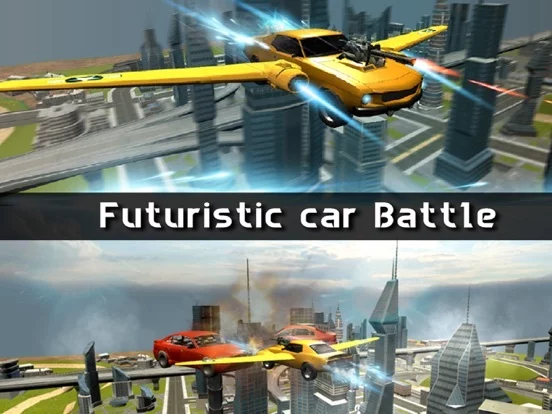 Изображение игры: Flying Futuristic Car Pro