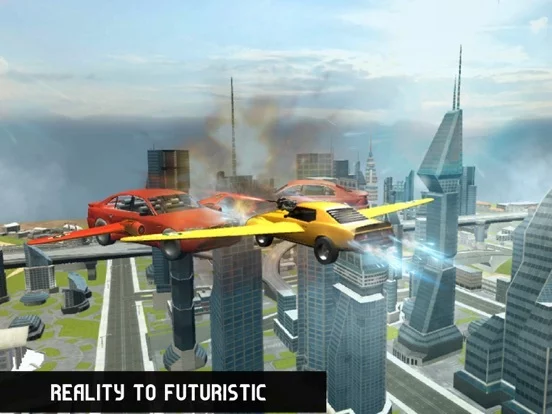 Изображение игры: Flying Futuristic Car Pro