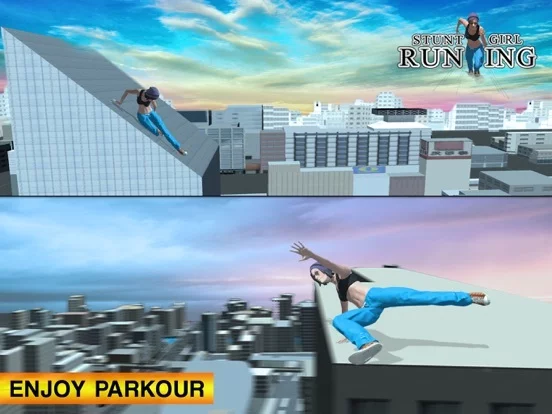 Изображение игры: Parkour Stunt Girl Running