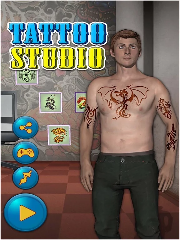 Изображение игры: Tattoo Design 3D: Tattoo Artist Salon Game