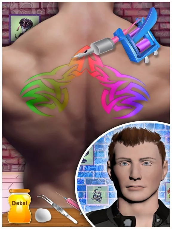 Изображение игры: Tattoo Design 3D: Tattoo Artist Salon Game
