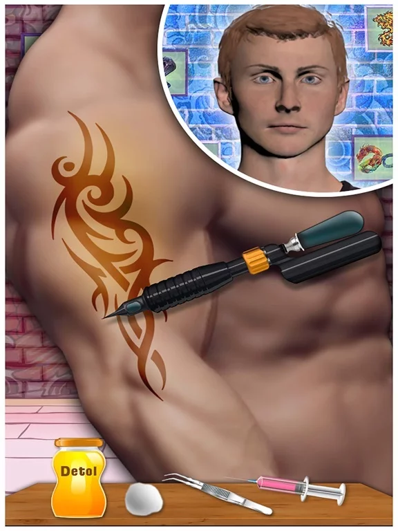 Изображение игры: Tattoo Design 3D: Tattoo Artist Salon Game