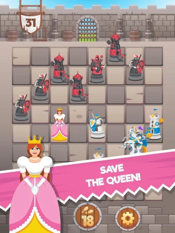 Изображение игры: Knight Saves Queen