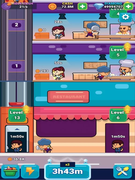 Изображение игры: Idle Restaurant.